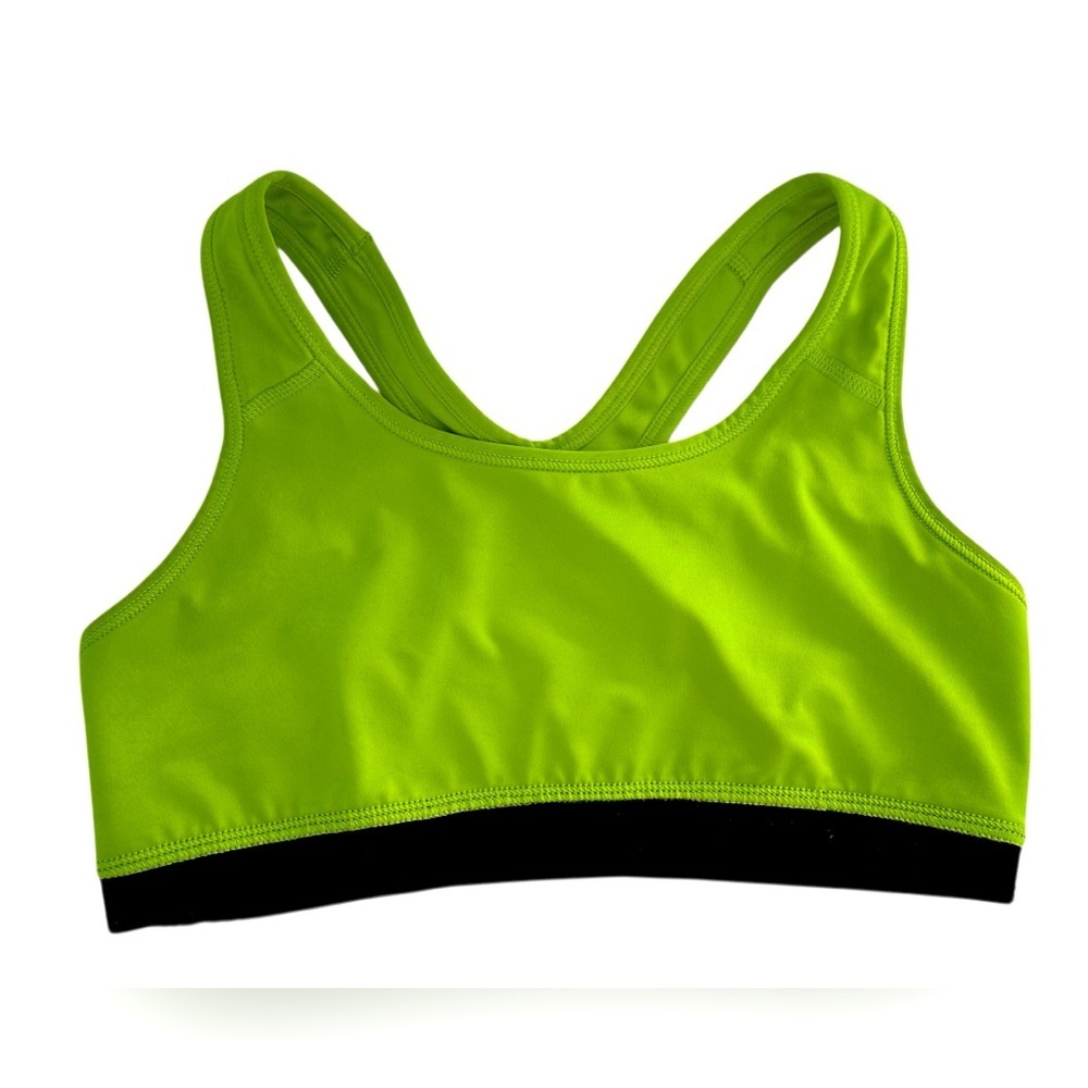 NIKE Dri-fit Pro Classic Sports Bra Racerback Neon Yellow Green Size Medium M - Picture 4 of 4